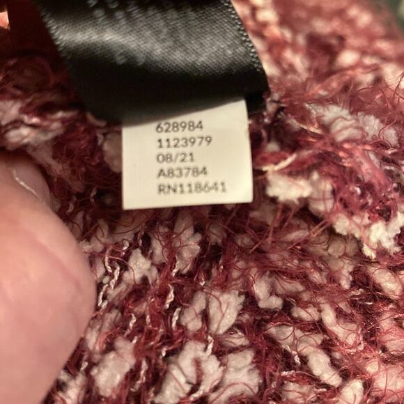 Lane Bryant Cardigan Women's Size 18 20 Open Front Pink White Sweater Fluffy - Picture 13 of 13